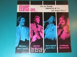 Rare! Excellent Condition! Elvis Presley Summer Festival Souvenir Menu 1975