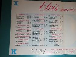 Rare! Excellent Condition! Elvis Presley Summer Festival Souvenir Menu 1975