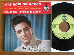 Rare French Ep Elvis Presley It's Now Or Never 1960 Yellow Rca 75619 Rockabilly
