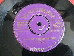 Rare Gold Hmv 7 Vinyl Record-elvis Presley-blue Moon-1956 45-pop-272-superb Ex
