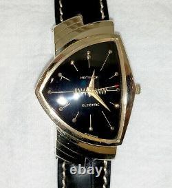 Rare Hamilton Ventura Electric Wristwatch 14K Gold Clean Working Condition