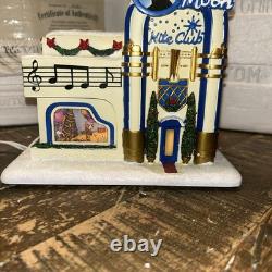 Rare! Hawthorne Village Elvis Presley Blue Moon Nite Club with COA &Box