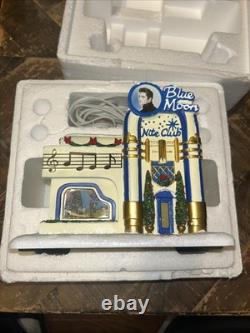 Rare! Hawthorne Village Elvis Presley Blue Moon Nite Club with COA &Box