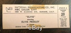 Rare Lot of 2 Elvis Presley Full Unused Tickets 1968 Comeback Special NBC