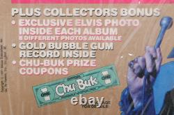 Rare NOS Vintage 1981 Elvis Presley CHU BOPS Display & Bubble Gum Records