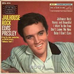 Rare Orange Labels Elvis Presley Jailhouse Rock RCA Victor EPA-4114 1965/69