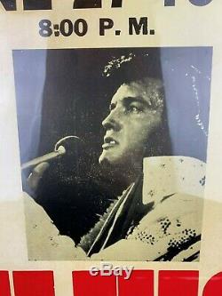 Rare Original Elvis Presley June 27th 1976 Framed 23'x15 Concert Poster Vintage