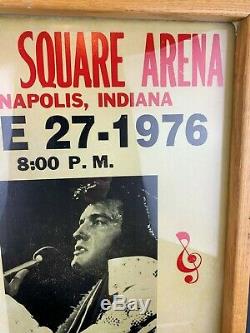 Rare Original Elvis Presley June 27th 1976 Framed 23'x15 Concert Poster Vintage