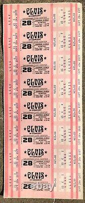Rare Original Unused 1977 Elvis Presley Savannah, Ga Concert Ticket Uncut Sheet