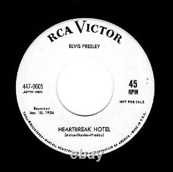 Rare Promo-elvis Presley-heartbreak Hotel/i Was The One-rca 447-0605