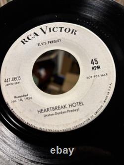 Rare Promo-elvis Presley-heartbreak Hotel/i Was The One-rca 447-0605