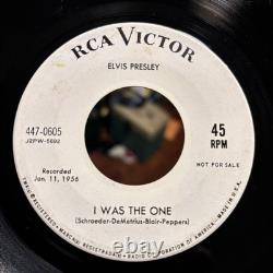 Rare Promo-elvis Presley-heartbreak Hotel/i Was The One-rca 447-0605