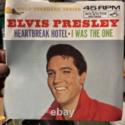 Rare Promo-elvis Presley-heartbreak Hotel/i Was The One-rca 447-0605