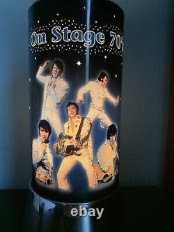 Rare VINTAGE 1980s ELVIS PRESLEY ON STAGE 70s MOTION LAMP rotating light 12high