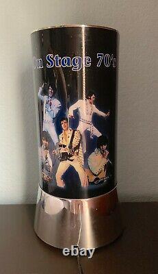 Rare VINTAGE 1980s ELVIS PRESLEY ON STAGE 70s MOTION LAMP rotating light 12high