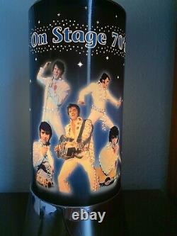 Rare VINTAGE 1980s ELVIS PRESLEY ON STAGE 70s MOTION LAMP rotating light 12high