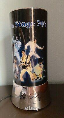 Rare VINTAGE 1980s ELVIS PRESLEY ON STAGE 70s MOTION LAMP rotating light 12high