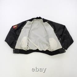 Rare VTG AUBURN Elvis Presley In Concert TCB Tour Satin Jacket 80s 90s Black XL