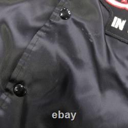 Rare VTG AUBURN Elvis Presley In Concert TCB Tour Satin Jacket 80s 90s Black XL