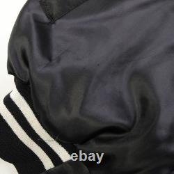 Rare VTG AUBURN Elvis Presley In Concert TCB Tour Satin Jacket 80s 90s Black XL
