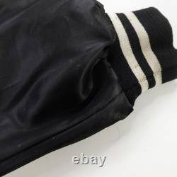 Rare VTG AUBURN Elvis Presley In Concert TCB Tour Satin Jacket 80s 90s Black XL