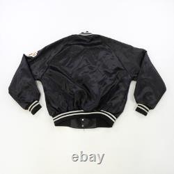Rare VTG AUBURN Elvis Presley In Concert TCB Tour Satin Jacket 80s 90s Black XL