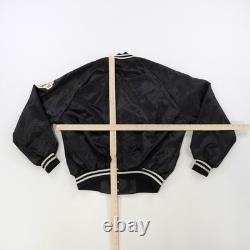 Rare VTG AUBURN Elvis Presley In Concert TCB Tour Satin Jacket 80s 90s Black XL