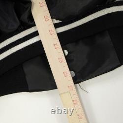 Rare VTG AUBURN Elvis Presley In Concert TCB Tour Satin Jacket 80s 90s Black XL
