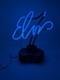 Rare Vtg Elvis Presley Blue Neon Sign Desk Lamp Rabbit Tanaka 04 Signature Glow
