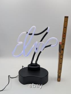 Rare VTG Elvis Presley Blue Neon Sign Desk Lamp Rabbit Tanaka 04 Signature Glow
