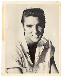 Rare Vintage 1950's Signed Elvis Presley Autograph 8 x 10 Publicity Photograph