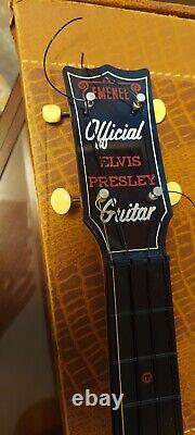 Rare Vintage 1956 Elvis Presley Emenee 4 String Guitar with Box & Chord Selector