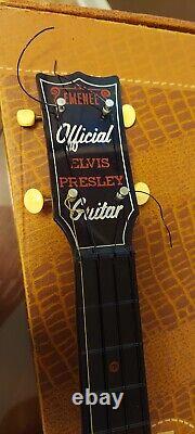 Rare Vintage 1956 Elvis Presley Emenee 4 String Guitar with Box & Chord Selector