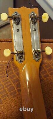 Rare Vintage 1956 Elvis Presley Emenee 4 String Guitar with Box & Chord Selector