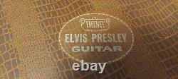 Rare Vintage 1956 Elvis Presley Emenee 4 String Guitar with Box & Chord Selector