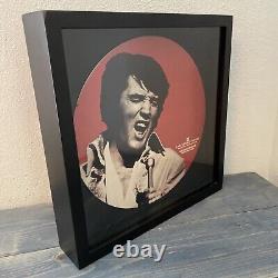 Rare Vintage 1972 Elvis Presley Las Vegas Hilton Souvenir Menu in Shadowbox (HM)