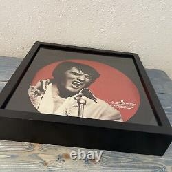Rare Vintage 1972 Elvis Presley Las Vegas Hilton Souvenir Menu in Shadowbox (HM)