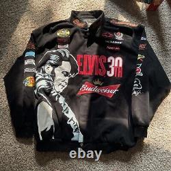 Rare Vintage Elvis Presley 30th Anniversary NASCAR Jacket Budweiser Racing