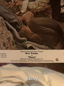 Rare Vintage Elvis Presley Color lobby card Charro 69/82 Corner Stain No Holes