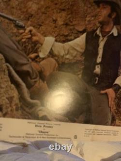 Rare Vintage Elvis Presley Color lobby card Charro 69/82 Corner Stain No Holes