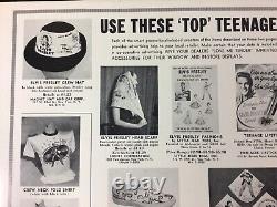 Rare Vintage Elvis Presley Enterprises Store Display Dealers Merchandise Poster