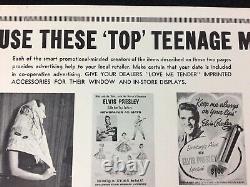 Rare Vintage Elvis Presley Enterprises Store Display Dealers Merchandise Poster