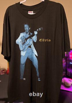 Rare Vintage Elvis Presley T Shirt Single Stitch 90s 1994 Embroidered Sz XL