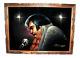 Rare Vintage Large Elvis Presley Framed Black Velvet Painting, 1970s, 39x 29