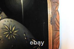 Rare Vintage Large ELVIS PRESLEY Framed Black Velvet Painting, 1970s, 39x 29