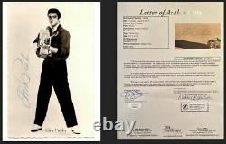 Rare Vintage Unmarked Elvis Presley Signed Autographed Postcard Jsa Full Coa
