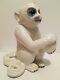 Rare Vintage White Porcelain Monkey Statue Elvis Presley Graceland Art Piece