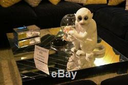 Rare Vintage White Porcelain Monkey Statue Elvis Presley Graceland Tcb Personal