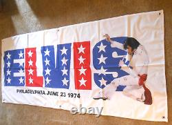 Rare elvis 68x30 concert banner from the philadelphia spectrum 6/23/74 & shirt