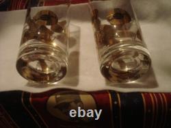 Rare old Pair of Elvis Presley 1956 original gold tall drinking glasses